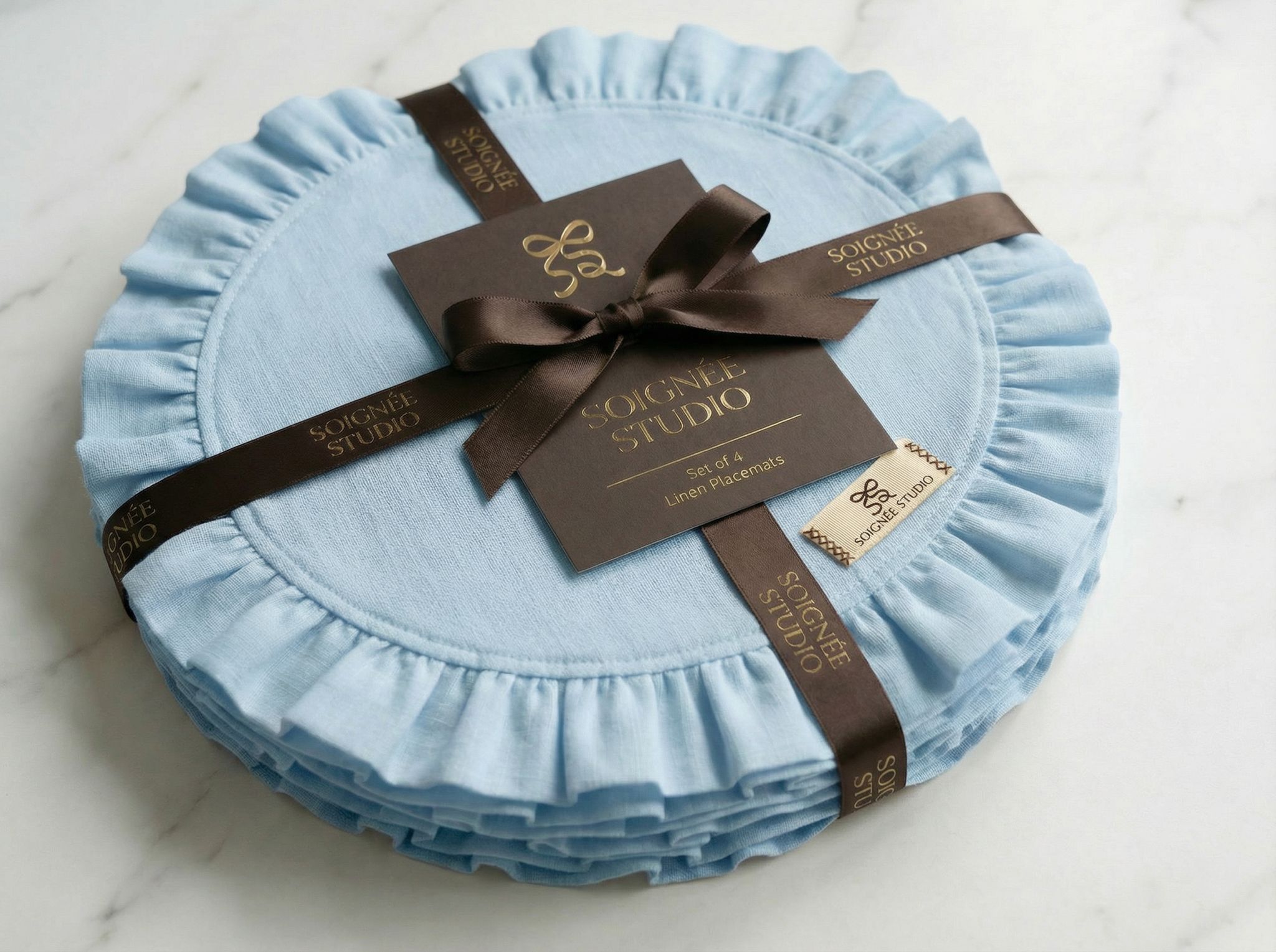The Signature Ruffled Linen Placemat (Set of 4)