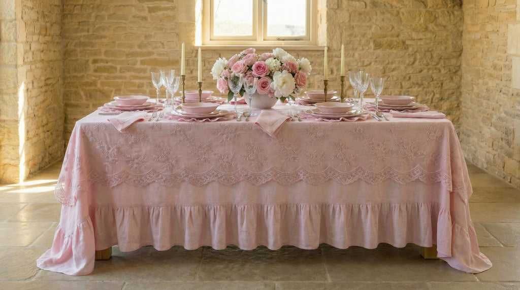 The Voluminous Frill Linen Tablecloth
