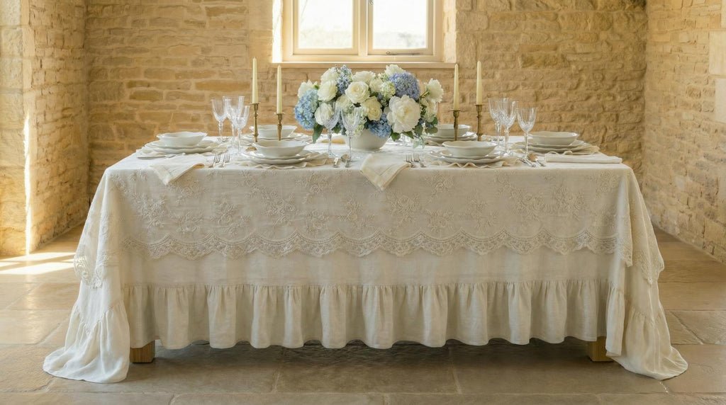 The Voluminous Frill Linen Tablecloth
