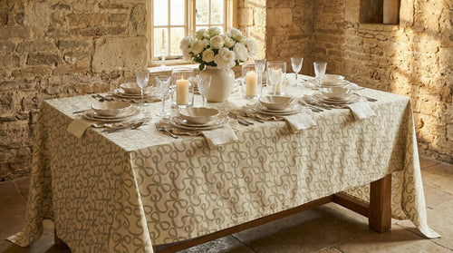 The Signature Bow Print Linen Tablecloth